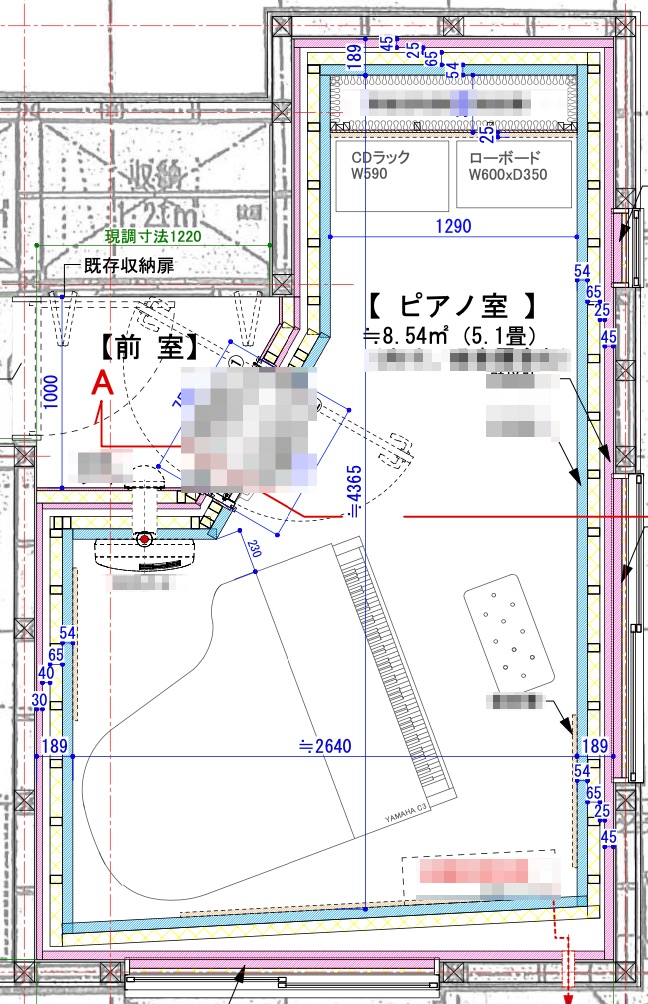 ピアノと声楽にとってふさわしい心地良い空間を設計